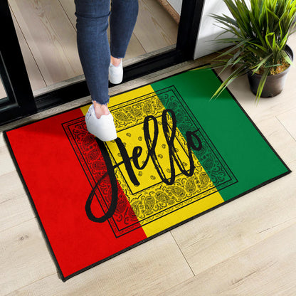 Rasta Bandana Greetings Door Mats