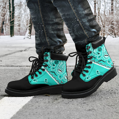 Turquoise Bandana Blackout All Season Boots
