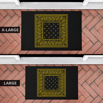 Black Gold Bandana Door Mats