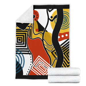 Retro Abstract Premium Blanket