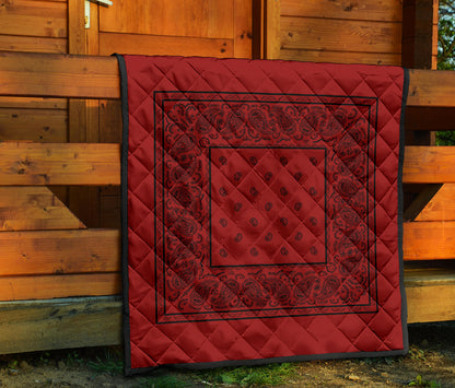 Quilt - Red with Black Bandana Quilt