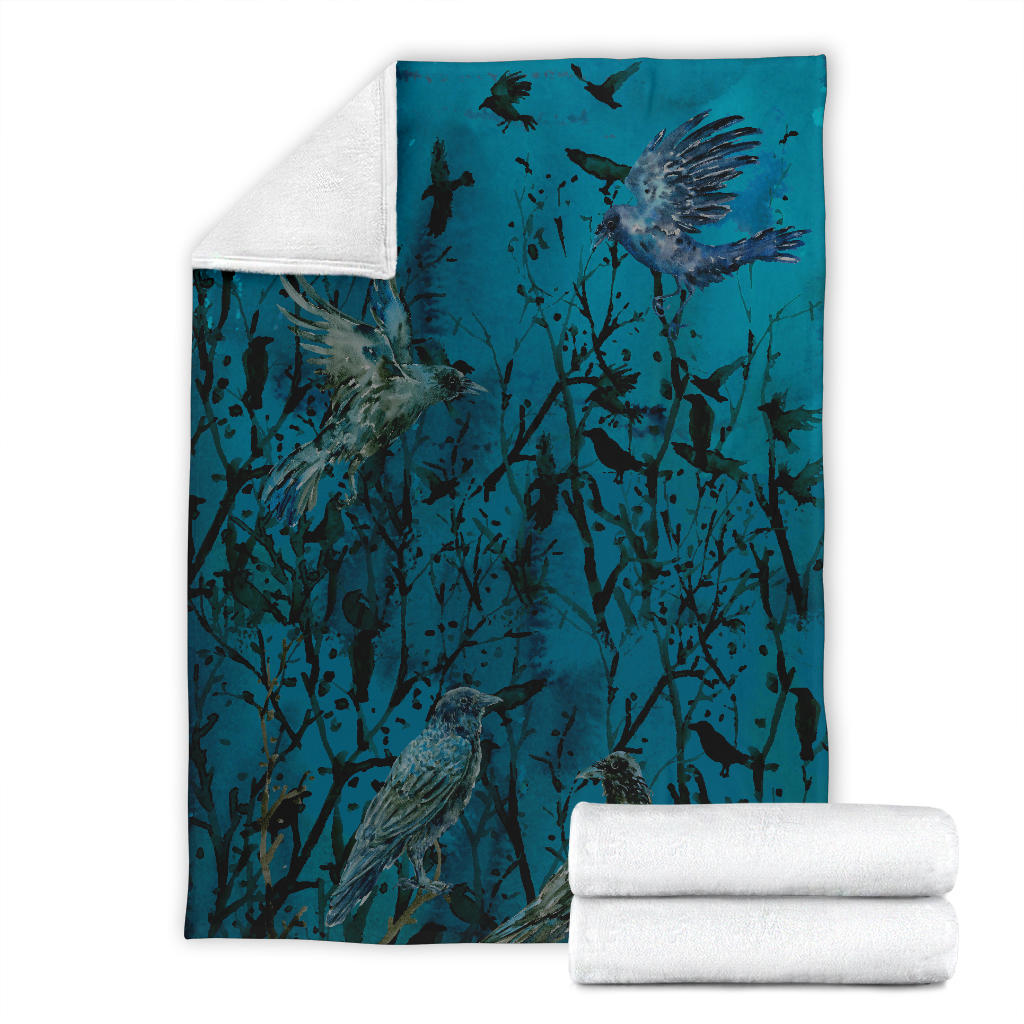 Murder of Crows Fleece Throw