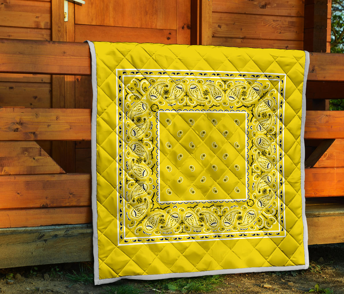 Sunshine Yellow Bandana Bedspreads