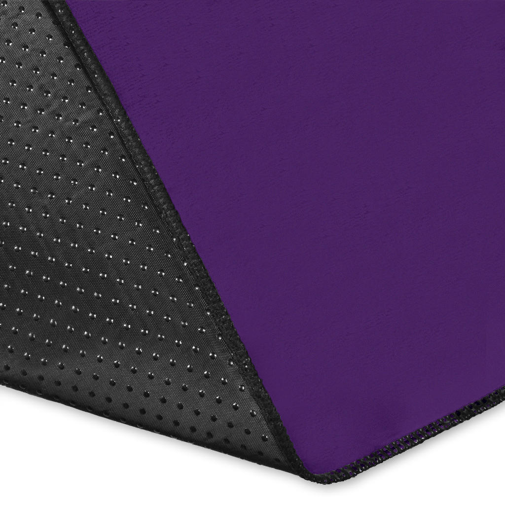 Purple and Black Bandana Area Rugs - Minimal
