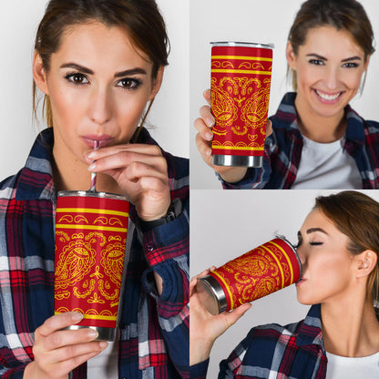 Red and Gold Bandana Tumblers