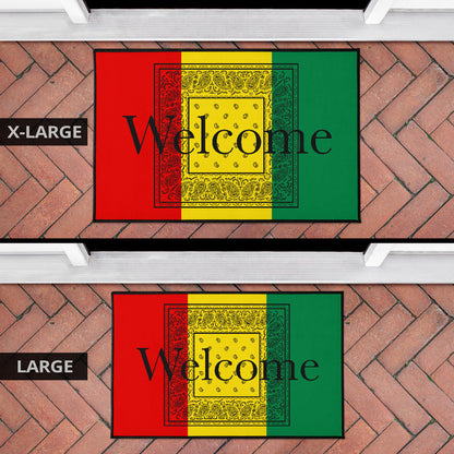 Rasta Bandana Greetings Door Mats