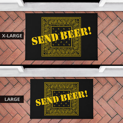 Black Gold Bandana Door Mats