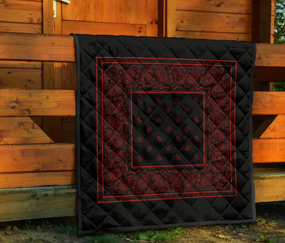 Quilt - Black and Red Bandana Quilt