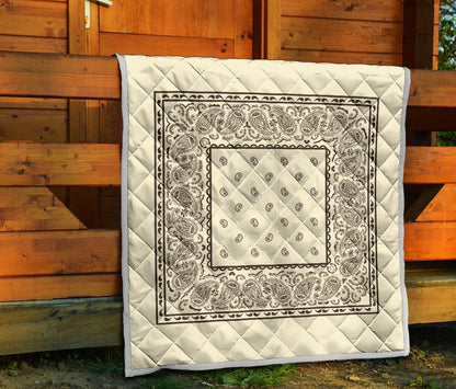 Quilt - Cream and Brown Bandana Quilt