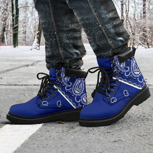 Royal Blue Bandana All-Season Boots