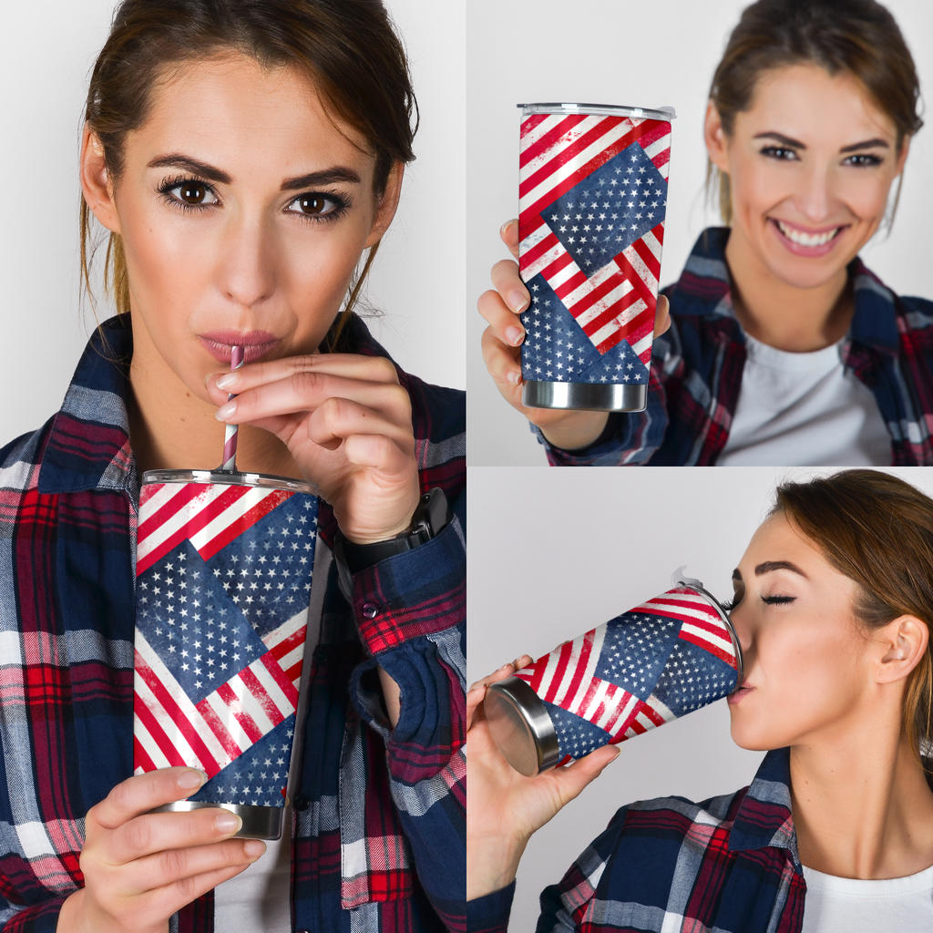 American Flag Bandana Tumblers