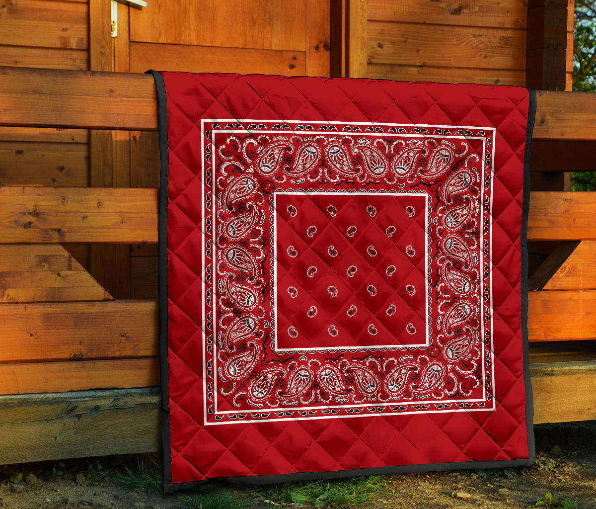 Classic Red Bandana Quilted Bedding | The Bandana Blanket Company