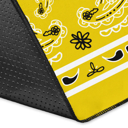 Sunshine Yellow Bandana Area Rugs - Fitted