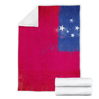 Samoa Flag Fleece Throw Blanket