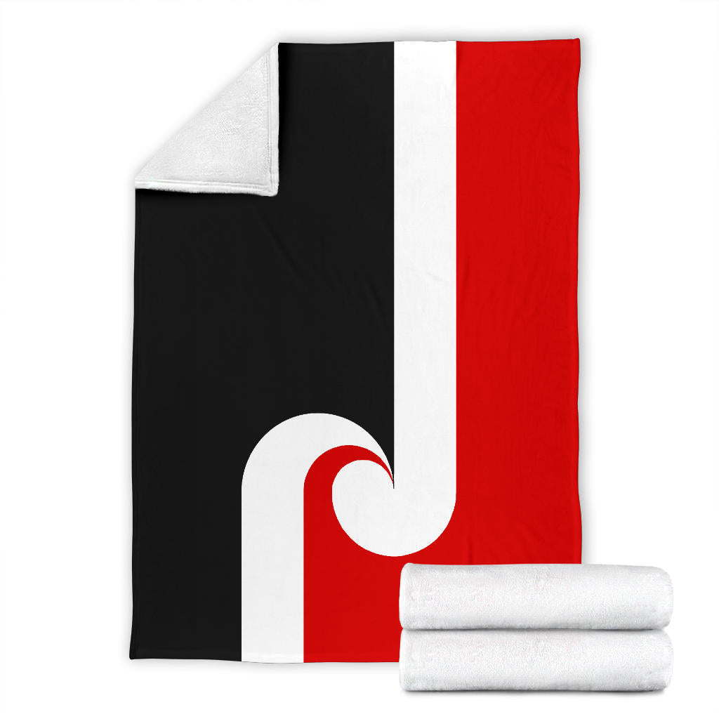 Maori Flag Fleece Throw Blanket