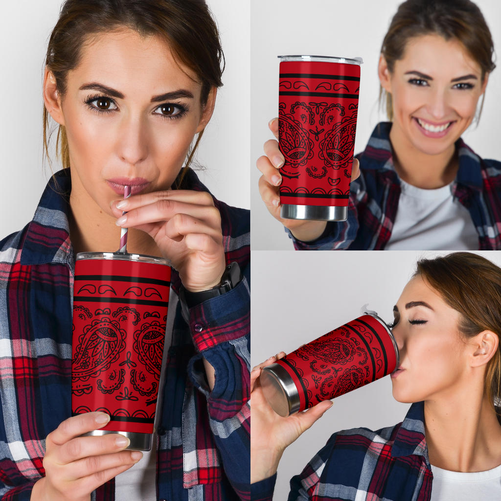 Red and Black Bandana Tumblers
