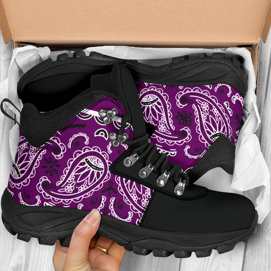 purple hiking boots