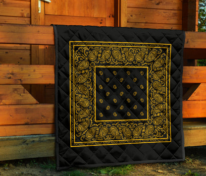 Quilt - Black Gold Bandana Quilt