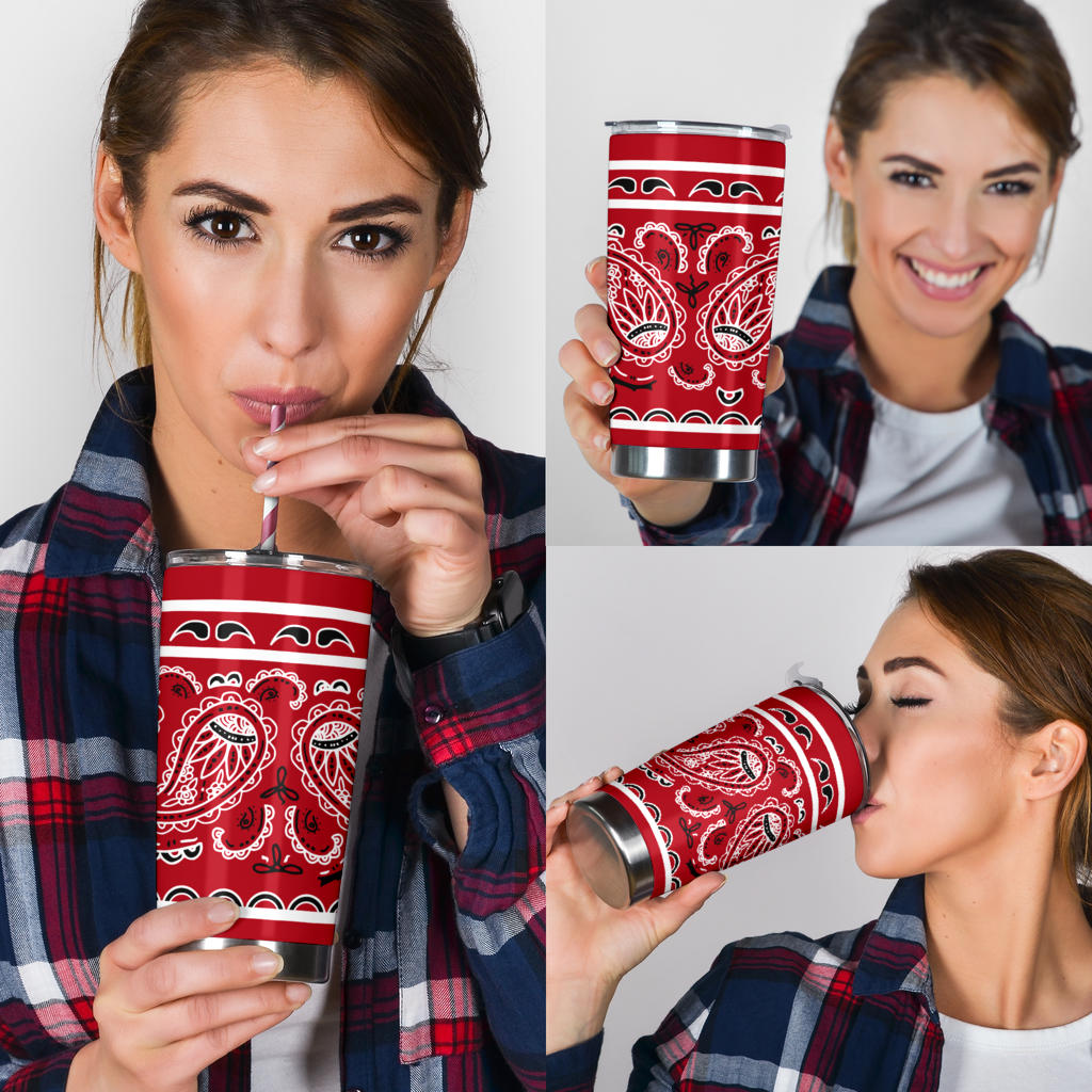 Classic Red Bandana Tumblers