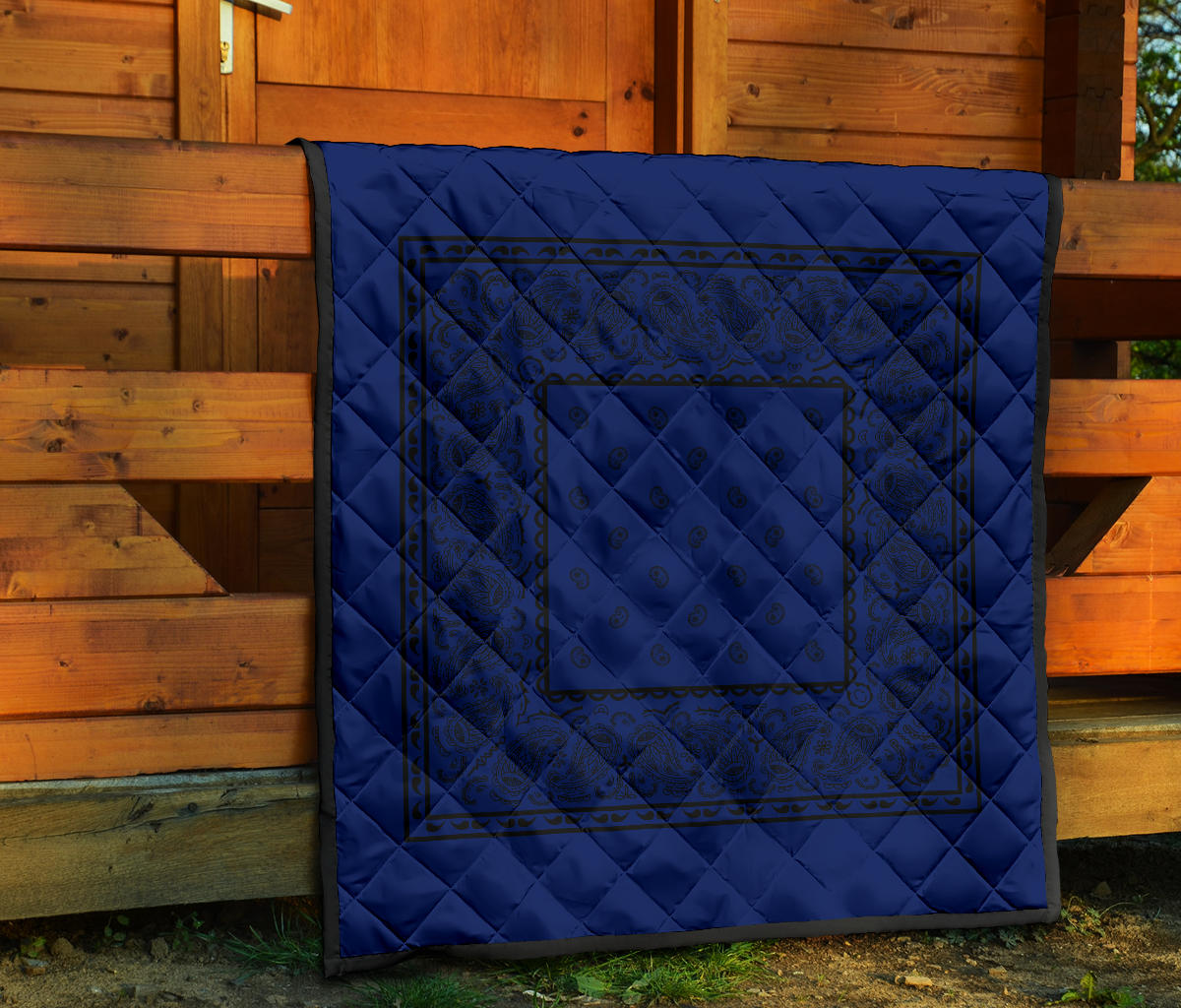 Quilt - Blue and Black Bandana Quilt