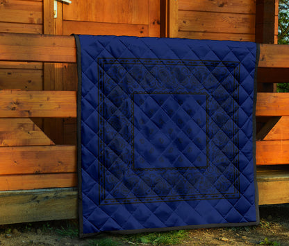 Quilt - Blue and Black Bandana Quilt