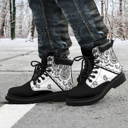 White Bandana Blackout All Season Boots