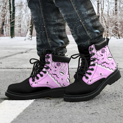 Light Pink Bandana Blackout All Season Boots