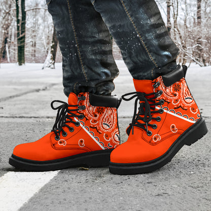 Perfect Orange Bandana All Season Boots
