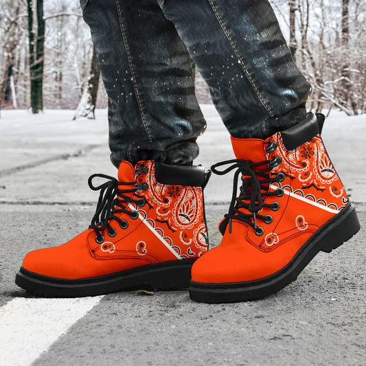 Perfect Orange Bandana All Season Boots