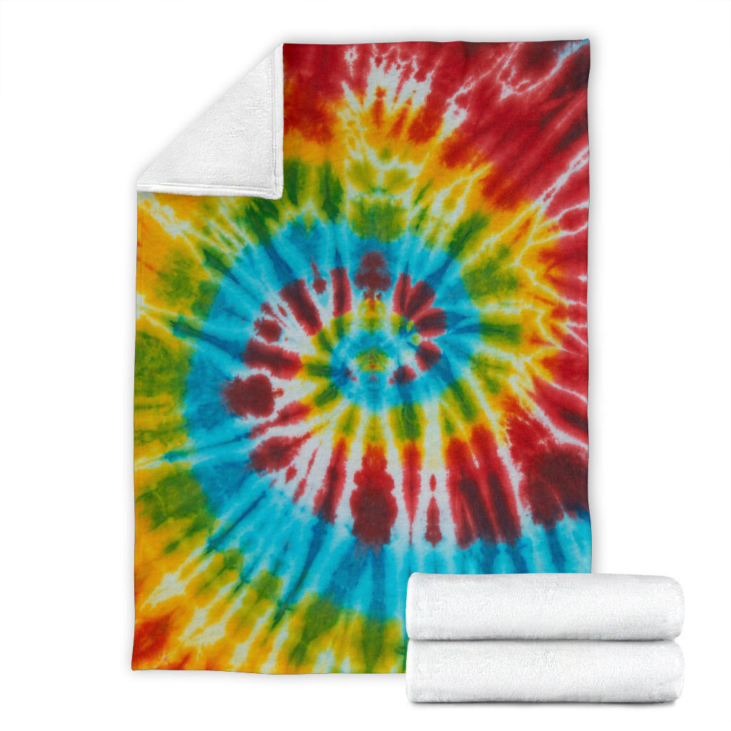 Classic Tie Dye Fleece Throw