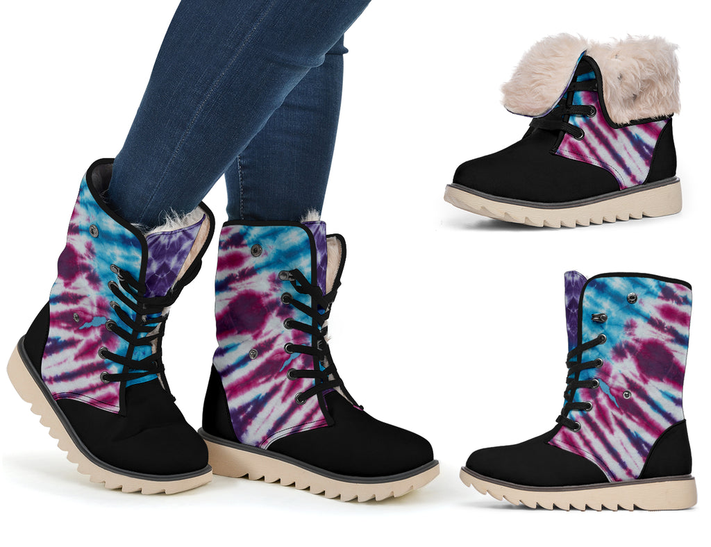 tie dye bandana snow boots for women
