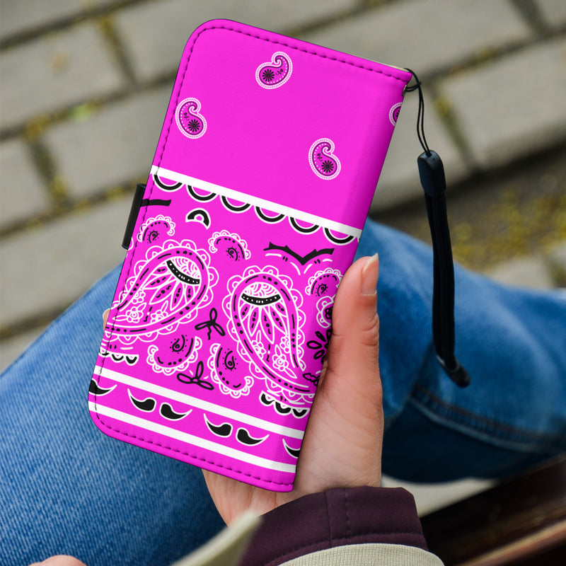 Abruptly Pink Bandana Phone Case Wallet