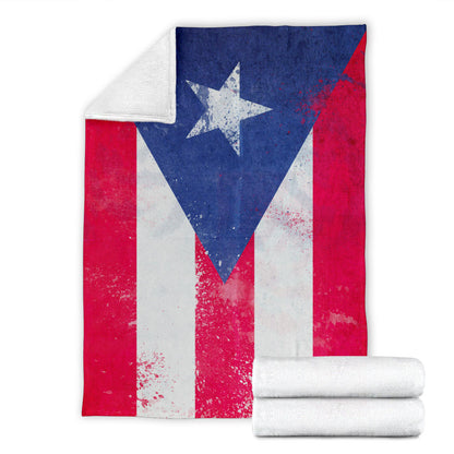 Puerto Rico Flag Throw Blanket