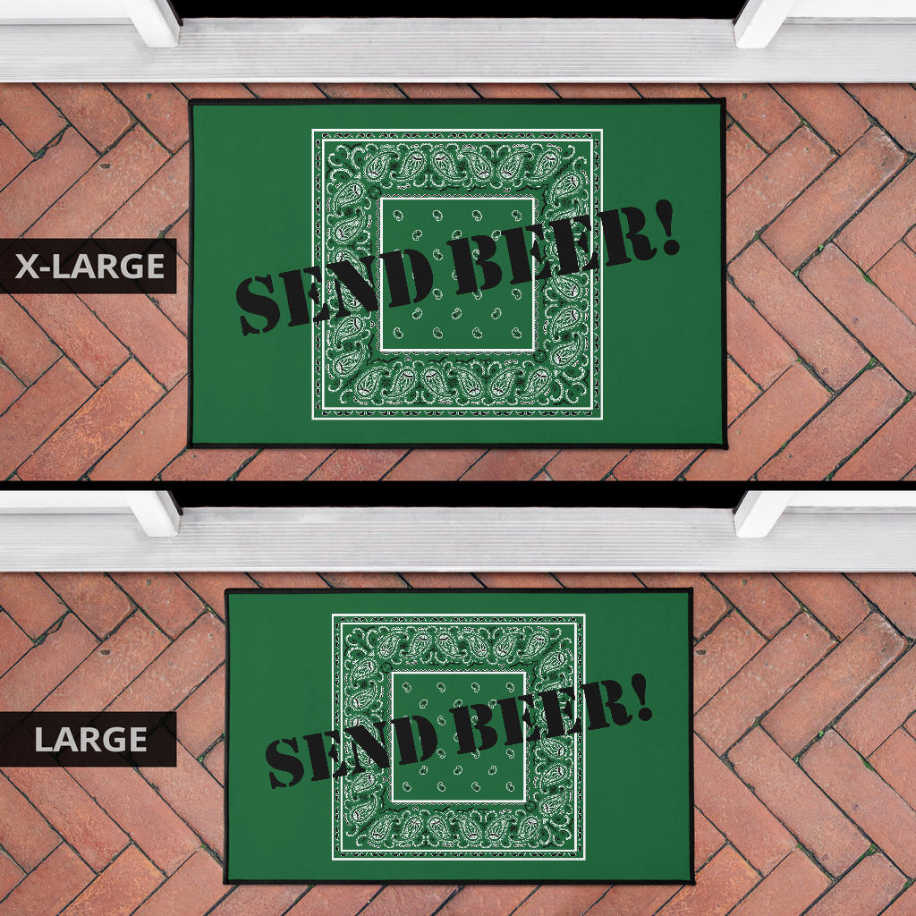 Classic Green Bandana Funny Door Mats