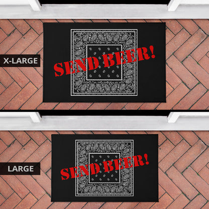 Black Bandana Door Mats
