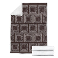 Ultra Plush Coffee Brown Bandana Patch Throw Blanket