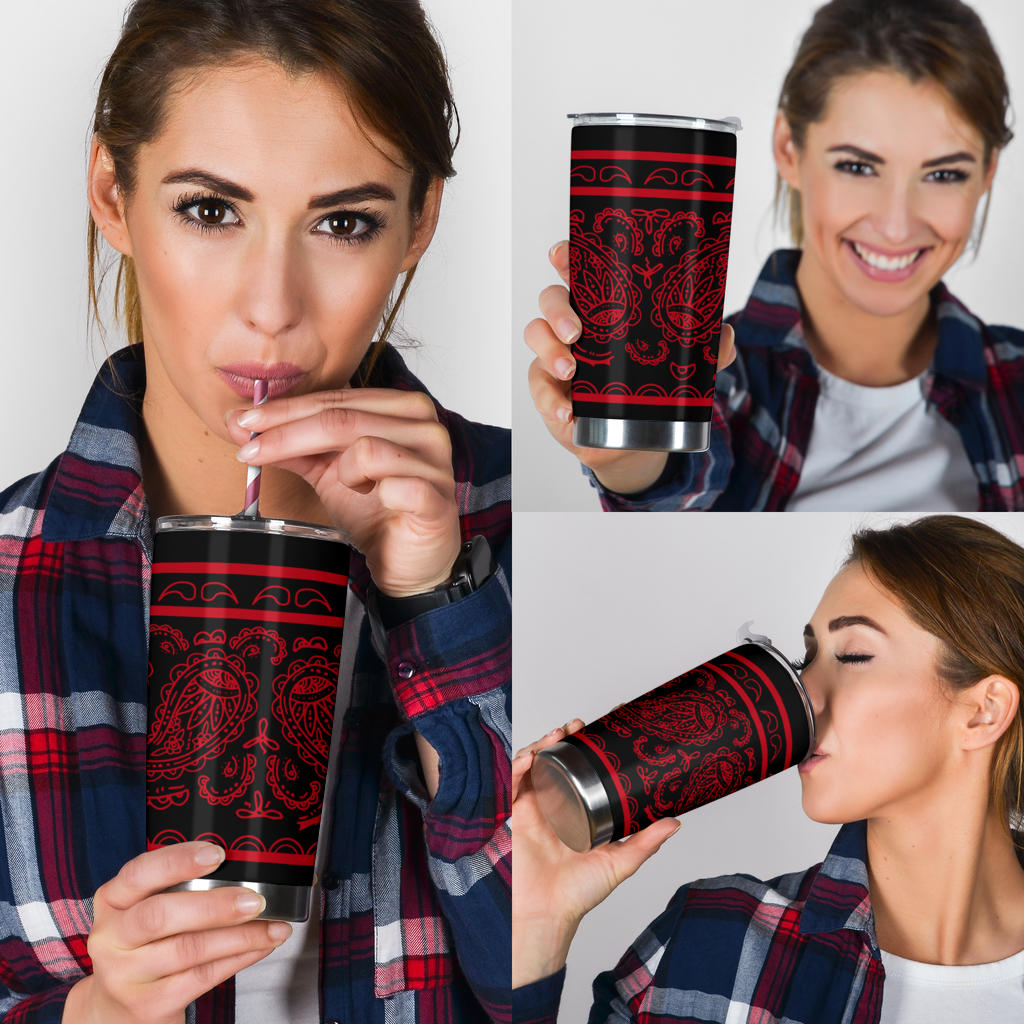 Black and Red Bandana Tumblers