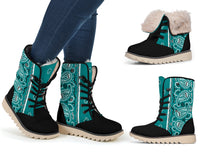 teal bandana snow boots