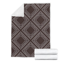 Ultra Plush Coffee Brown Bandana Diamond Throw Blanket