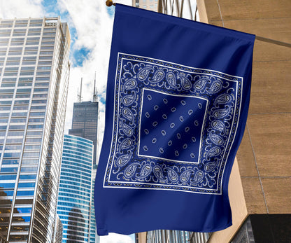 Royal Blue Bandana Home and Garden Flags