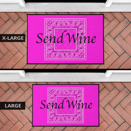 Abruptly Pink Bandana Fun Door Mats
