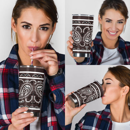 Coffee Brown Bandana Tumblers