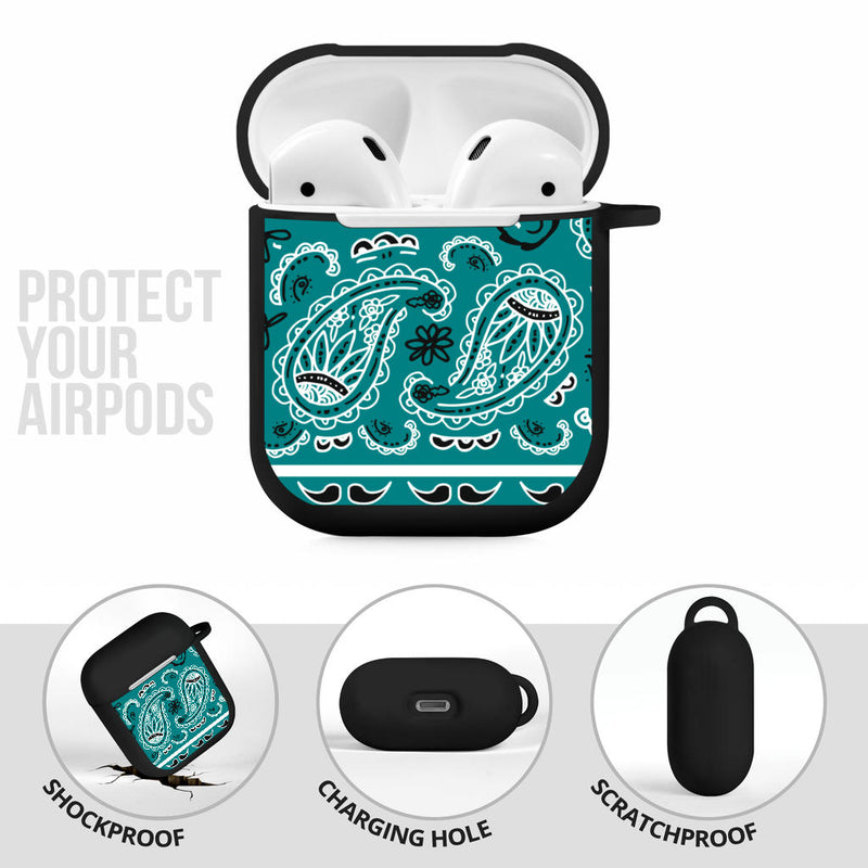 Teal Bandana AirPod Case Covers