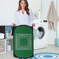 Classic Green Bandana Laundry Basket