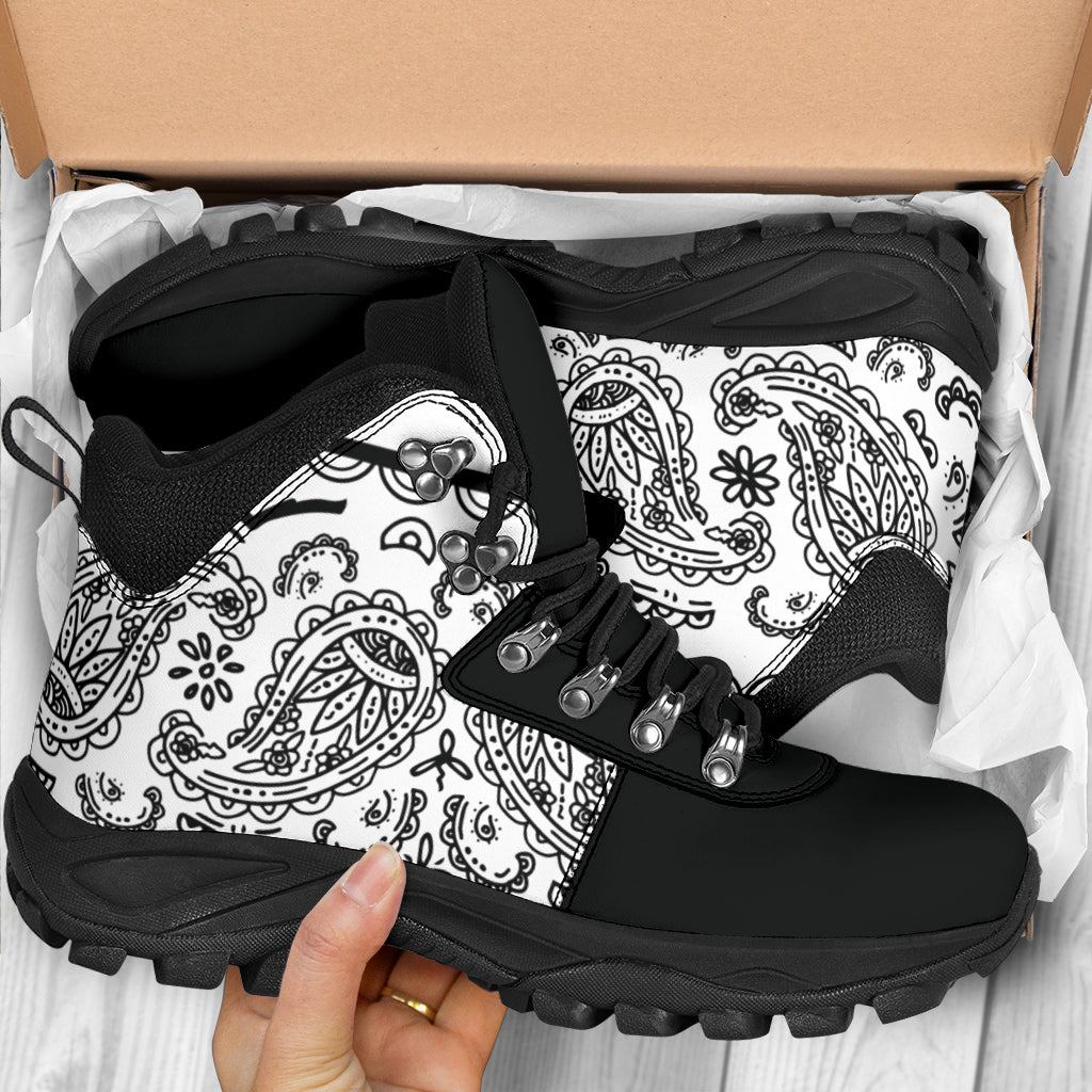 White Bandana Hiking Boots