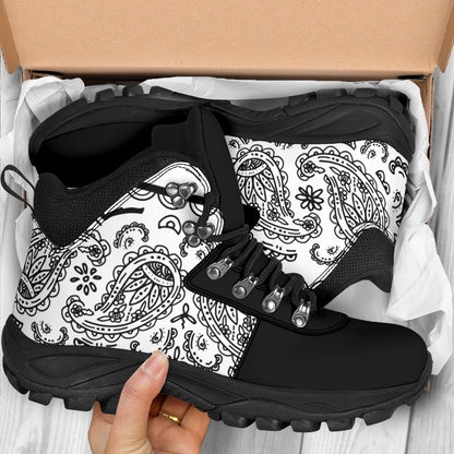 White Bandana Hiking Boots