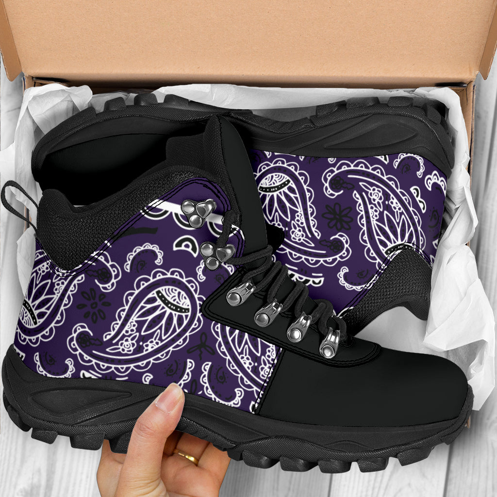 purple hiking boots