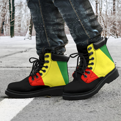 rasta flag color boots