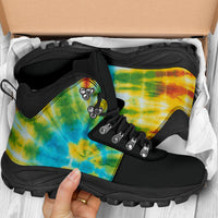 tie dye hiking boots