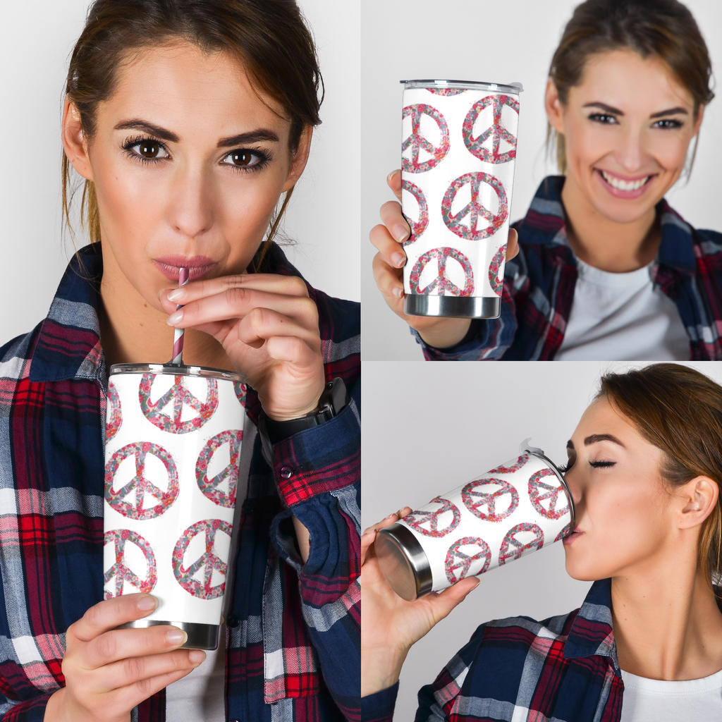 Bohemian Peace Symbol Tumblers